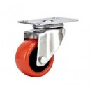 roda pu 2 inch plat hidup