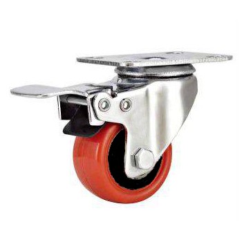 Roda PU 2" Plat Rem Vintech