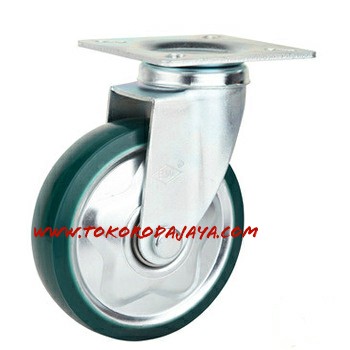Roda PU Hijau Endo Jepang Hidup/ Swivel