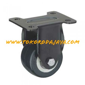Roda PU Black 2 " Plat Mati
