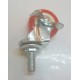 Roda PU Merah Non Bearing CASTER Taiwan Drat Rem