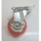 Roda PU Merah Non Bearing 2" CASTER Taiwan Plat Rem