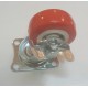 Roda PU Merah Non Bearing 2" CASTER Taiwan Plat Rem