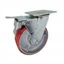 Roda PU Besi Cor Heavy Duty TECHNO WHEEL Rem