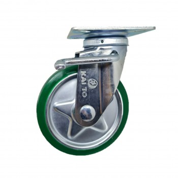 Roda PU Hijau Rem KAI TO