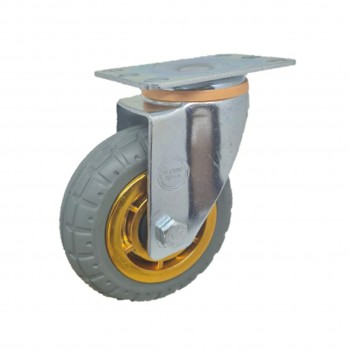 Roda Karet Kembang Abu Abu MD Techno Wheel Plat Hidup
