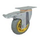 roda karet kembang abu abu medium duty Techno Wheel Plat Rem